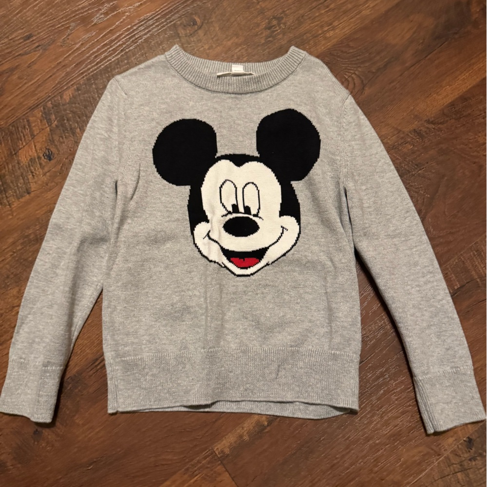 GAP Kids Gray Sweater with Mickey Mouse Design